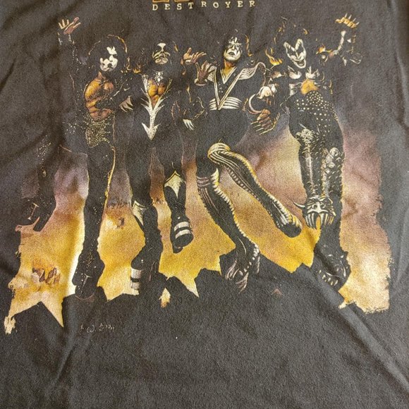 KISS Destroyer Classic Black T-shirt Womens S No Tag see measurements - Picture 2 of 8